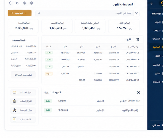 المحاسبة والقيود