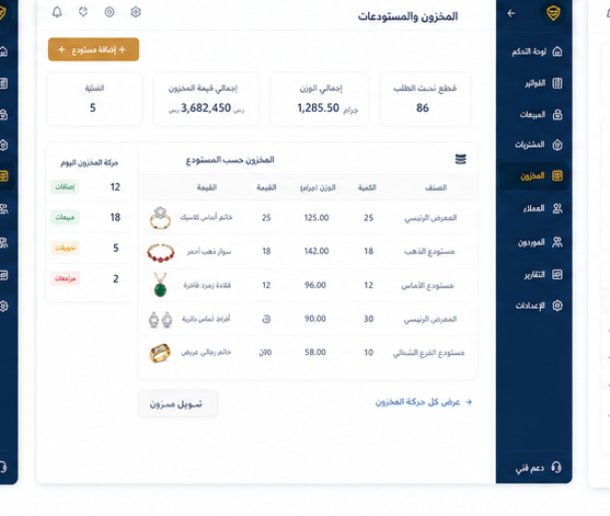 المخزون والمستودعات