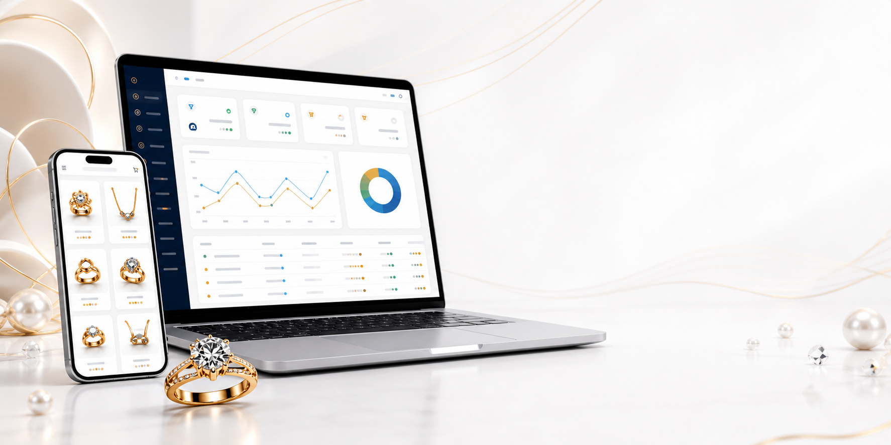 واجهة جواهر ERP على أجهزة متعددة